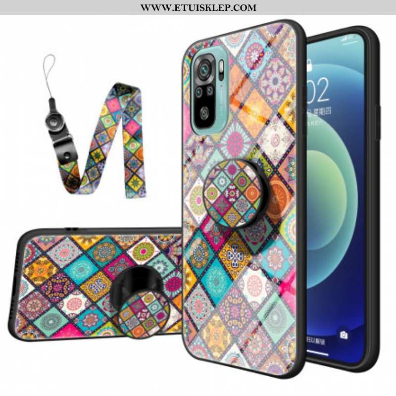 Etui do Xiaomi Redmi Note 10 / 10S Patchworkowy Uchwyt Magnetyczny